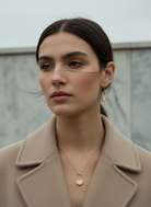 Crystal Dot Earrings – επίχρυσα σκουλαρίκια με κρύσταλλο 3 εκ. – So Cute by Dimi