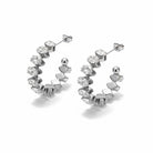 Ατσάλινα hoops Luna Glow με ζιργκόν σε χρυσό και ασημί – So Cute by Dimi