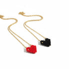 Mini Heart Glow – Κολιέ με Μικρή Καρδιά Miyuki | Ατσάλι - So Cute by Dimi