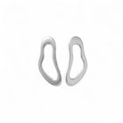 Ατσάλινα abstract σκουλαρίκια σε χρυσό και ασημί – Liquid Flow Earrings