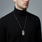 Ανδρικό κολιέ με ατσάλινη αλυσίδα και στρατιωτική ταυτότητα 80cm – So Cute by Dimi