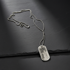 Ανδρικό κολιέ με ατσάλινη αλυσίδα και στρατιωτική ταυτότητα 80cm – So Cute by Dimi