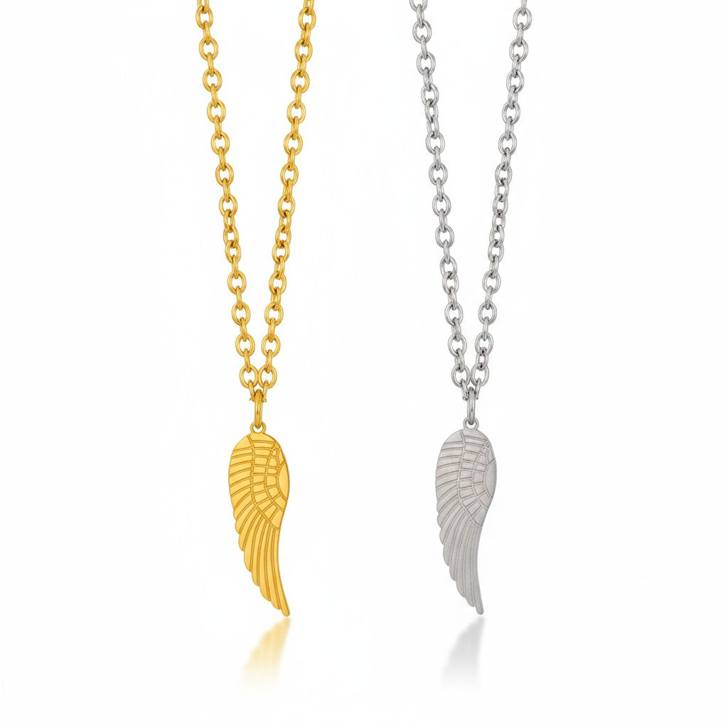 Angel Wing Necklace – Ατσάλινο Κολιέ με Φτερό Αγγέλου | So Cute by Dimi