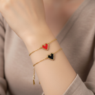 Βραχιόλι “Heartbit” – Miyuki Καρδιά & Ατσάλινη Αλυσίδα - So Cute by Dimi