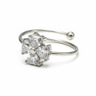 Ατσάλινο δαχτυλίδι Flora Glow με ζιργκόν λουλούδι – So Cute by Dimi