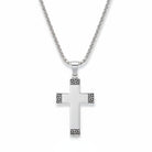 Ανδρικό ατσάλινο κολιέ με σταυρό 55cm – So Cute by Dimi