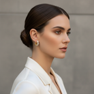 Ατσάλινα hoops Luna Glow με ζιργκόν σε χρυσό και ασημί – So Cute by Dimi