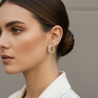 Ατσάλινα hoops Luna Glow με ζιργκόν σε χρυσό και ασημί – So Cute by Dimi