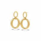 Ατσάλινα διπλά οβάλ statement σκουλαρίκια σε χρυσό και ασημί – Double Oval Glow από την So Cute by DImi
