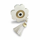 Χειροποίητο γούρι τετράφυλλο τριφύλλι με φούντα από plexiglass και καθρέφτη – So Cute by Dimi