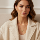 Golden Heart ατσάλινο κολιέ Miyuki με χρυσή καρδιά – So Cute by Dimi