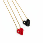 Mini Heart Glow – Κολιέ με Μικρή Καρδιά Miyuki | Ατσάλι - So Cute by Dimi