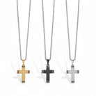 Ανδρικό ατσάλινο κολιέ με σταυρό 55cm – So Cute by Dimi