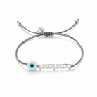 Ανδρικό χειροποίητο βραχιόλι “μπαμπάς” με διπλό κορδόνι και ματάκι – So Cute by Dimi