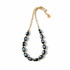 Κολιέ με lampwork γυάλινες χάντρες μάτι – So Cute by Dimi