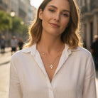 Mini Cross Eye Necklace – Ατσάλινο Κολιέ με Σμάλτο & Ματάκι | So Cute by Dimi