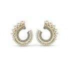 Statement σκουλαρίκια με πέρλες και στρας σε χρυσό και ασημί, So Cute by Dimi.