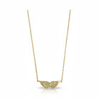Delicate stainless steel necklace with small angel wing pendant in gold and silver – So Cute by Dimi.