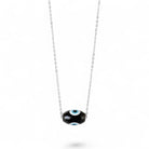 Κολιέ με γυάλινη χάντρα μάτι από ατσάλι – So Cute by Dimi