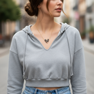 Wild Heart – Ατσάλινο κολιέ με καρδιά Miyuki σε animal print  So Cute by Dimi.