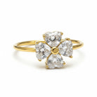 Ατσάλινο δαχτυλίδι Flora Glow με ζιργκόν λουλούδι – So Cute by Dimi