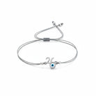 Ανδρικό βραχιόλι-γούρι 2026 με μάτι και κορδόνι σε τέσσερα χρώματα. So Cute by Dimi