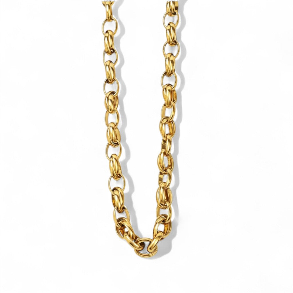 Chunky Loop Chain Necklace – Ατσάλινο Κολιέ με Χοντρούς Κρίκους - So Cute by Dimi