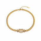 Choker με μοτίφ χείλη με ζιργκόν από ατσάλι – So Cute by Dimi