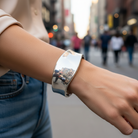 Copper bangle με κυματιστή φόρμα σε ασημί – So Cute by Dimi