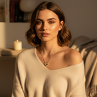 Ατσάλινο κολιέ με καρδιά Miyuki και 3 χρυσές χάντρες.  Διαθέσιμο σε 3 χρώματα στο So Cute by Dimi.