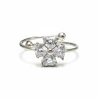 Ατσάλινο δαχτυλίδι Flora Glow με ζιργκόν λουλούδι – So Cute by Dimi