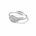 Crystal Angel Ring – Ατσάλινο Δαχτυλίδι με Φτερό Αγγέλου & Ζιργκόν | So Cute by Dimi