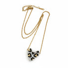 Wild Heart – Ατσάλινο κολιέ με καρδιά Miyuki σε animal print  So Cute by Dimi.