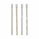 Μακριά ατσάλινα σκουλαρίκια strass σε χρυσό και ασημί, μήκος 9 εκ., So Cute by Dimi