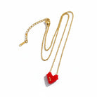 Ατσάλινο κολιέ με καρδιά Miyuki και 3 χρυσές χάντρες.  Διαθέσιμο σε 3 χρώματα στο So Cute by Dimi.