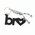 Ξύλινο χειροποίητο μπρελόκ “bro” με ματάκι και μακραμέ κορδόνι – So Cute by Dimi