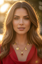 Κολιέ “Sacred Love” με Κρεμαστά Μοτίφ Καρδιάς - So Cute by Dimi