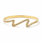 Ατσάλινο βραχιόλι με ζιργκόν σε κυματιστό zigzag σχέδιο – Crystal Zigzag Bangle So Cute by DImi