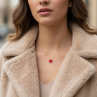 Mini Heart Glow – Κολιέ με Μικρή Καρδιά Miyuki | Ατσάλι - So Cute by Dimi