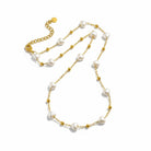 Pearl Hearts Necklace – Ατσάλινο Κολιέ με Καρδιές από Πέρλες | So Cute by Dimi