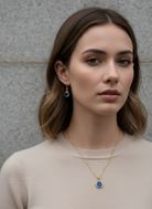 Crystal Dot Earrings – επίχρυσα σκουλαρίκια με κρύσταλλο 3 εκ. – So Cute by Dimi