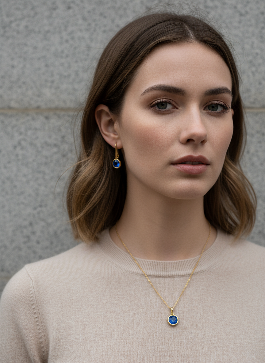 Crystal Dot Earrings – επίχρυσα σκουλαρίκια με κρύσταλλο 3 εκ. – So Cute by Dimi