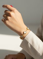 Clover Pearl Bracelet – Stainless Steel Gold - So Cute by Dimi