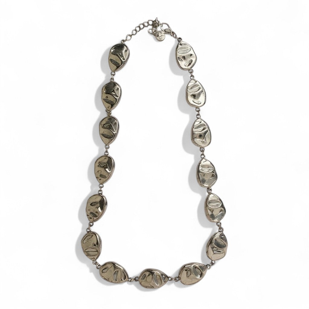 Eira Necklace – Ατσάλινο Κολιέ με Ανάγλυφες Χάντρες σε Χρυσό, Ασημί & Δίχρωμο | So Cute by Dimi