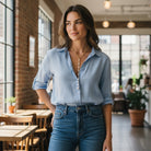 Χειροποίητο κολιέ με ατσάλινη αλυσίδα και κρεμαστό μέρος με πέρλες – Y Pearl Necklace – So Cute by Dimi