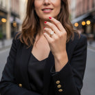 Crystal Angel Ring – Ατσάλινο Δαχτυλίδι με Φτερό Αγγέλου & Ζιργκόν | So Cute by Dimi