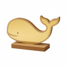 Επιτραπέζιο διακοσμητικό φάλαινα από ξύλο με καθρέφτη gold mirror – So Cute by Dimi