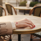 Ατσάλινο βραχιόλι Red Lips με κόκκινα χείλη από σμάλτο σε χρυσό και ασημί