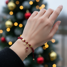 Χειροποίητο Βραχιόλι-Γούρι με Κρύσταλλα, Αστέρια & Γαντάκι - So Cute by Dimi