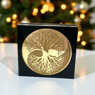 Yin Yang Tree γούρι, επιτραπέζιο χειροποίητο ξύλο & χρυσό plexiglass με Δέντρο Ζωής – So Cute by Dimi